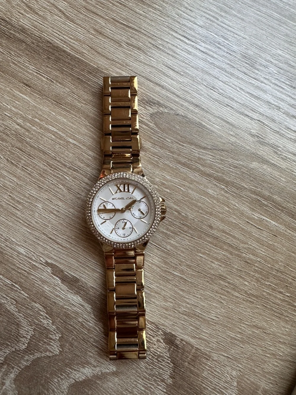 Michael Kors Mini Camille MK6844 Gold Crystal Pavé Watch 33mm